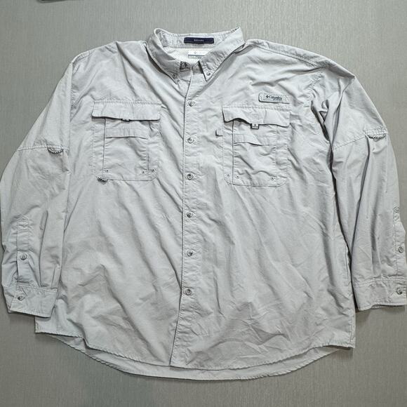 Columbia PFG Shirt Mens 3X Long Sleeve Bahama Omni Shade Fishing Vented - Picture 1 of 6